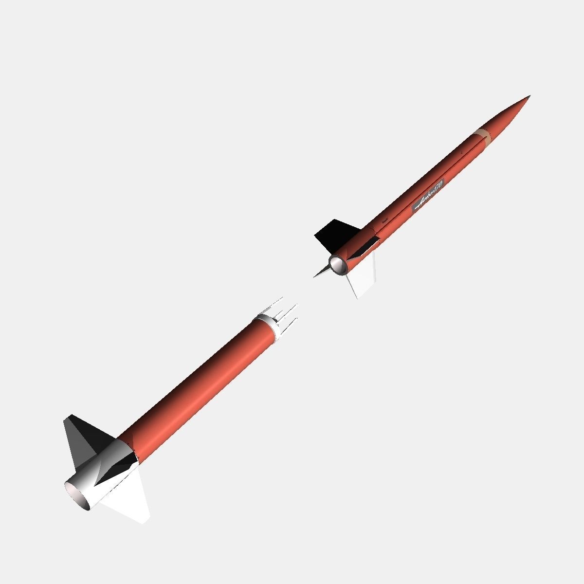 Aerobee 170 Rocket 3D model_7