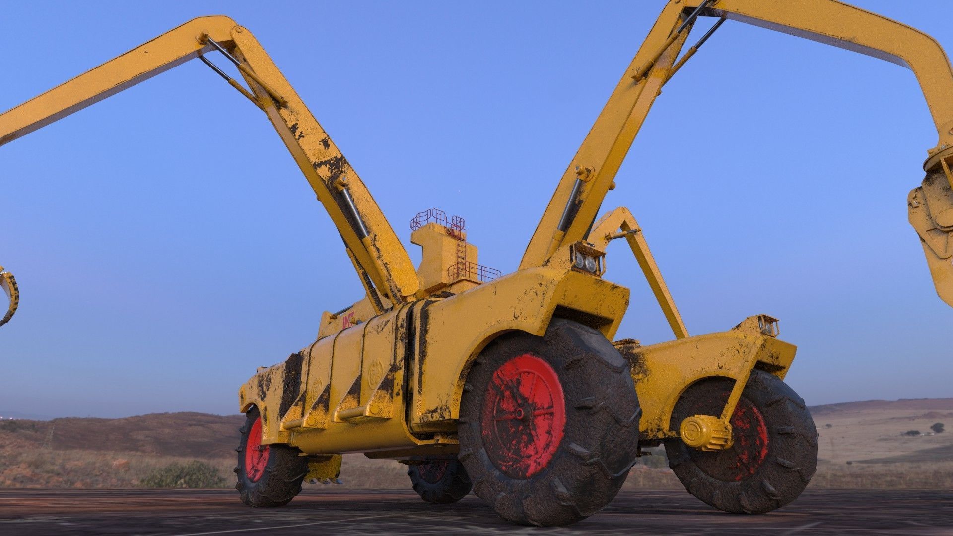 si fi construction machine 3D model_15