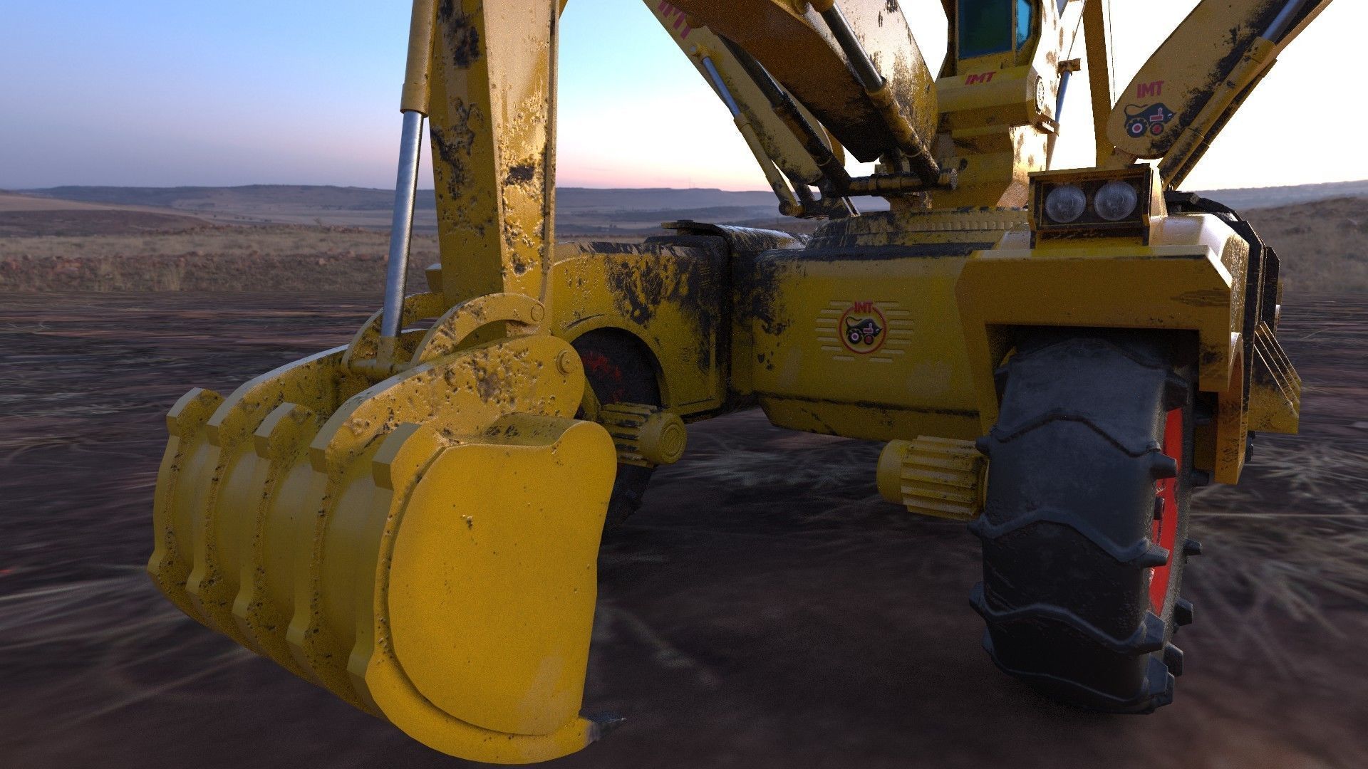 si fi construction machine 3D model_2