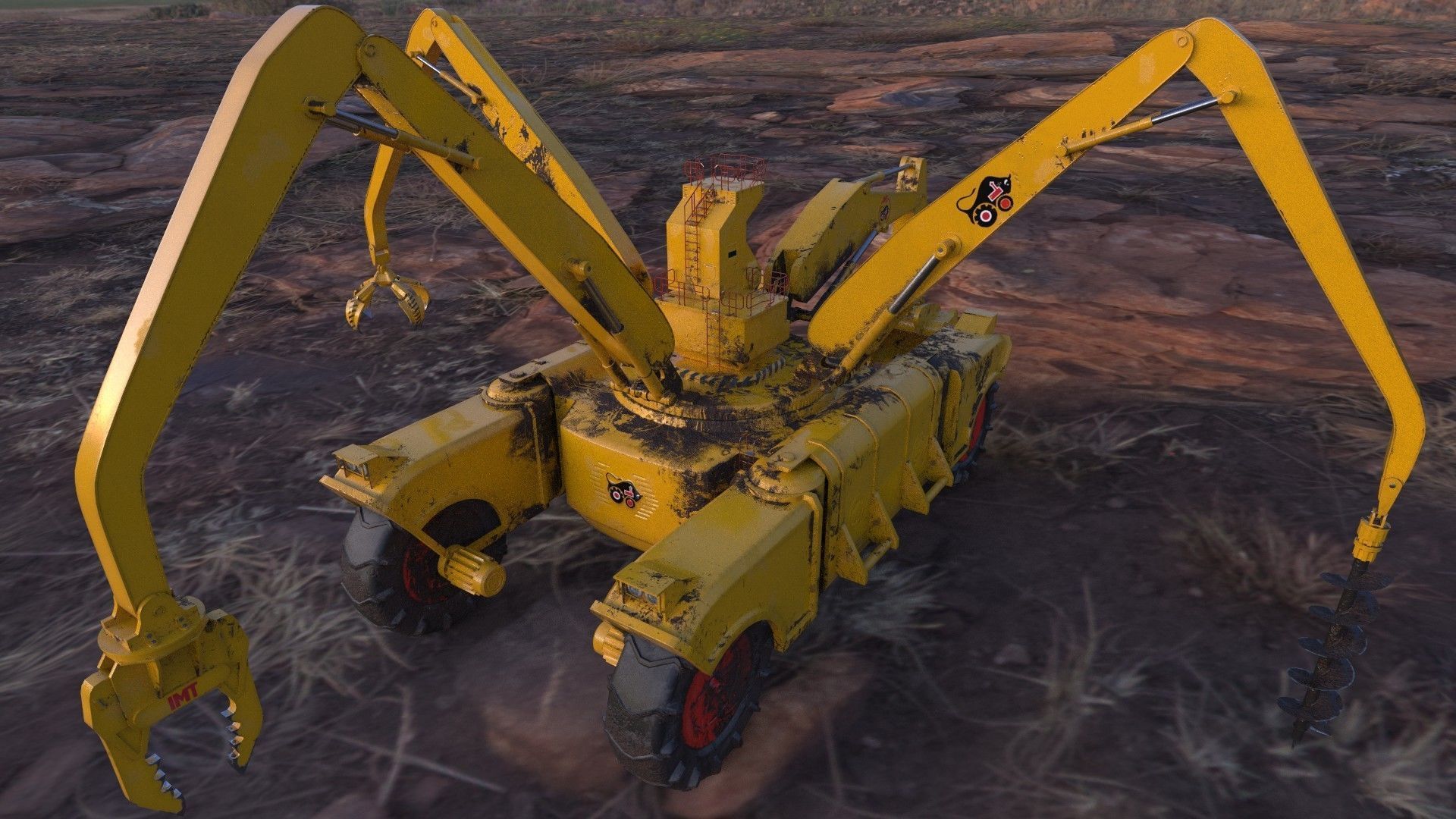 si fi construction machine 3D model_14