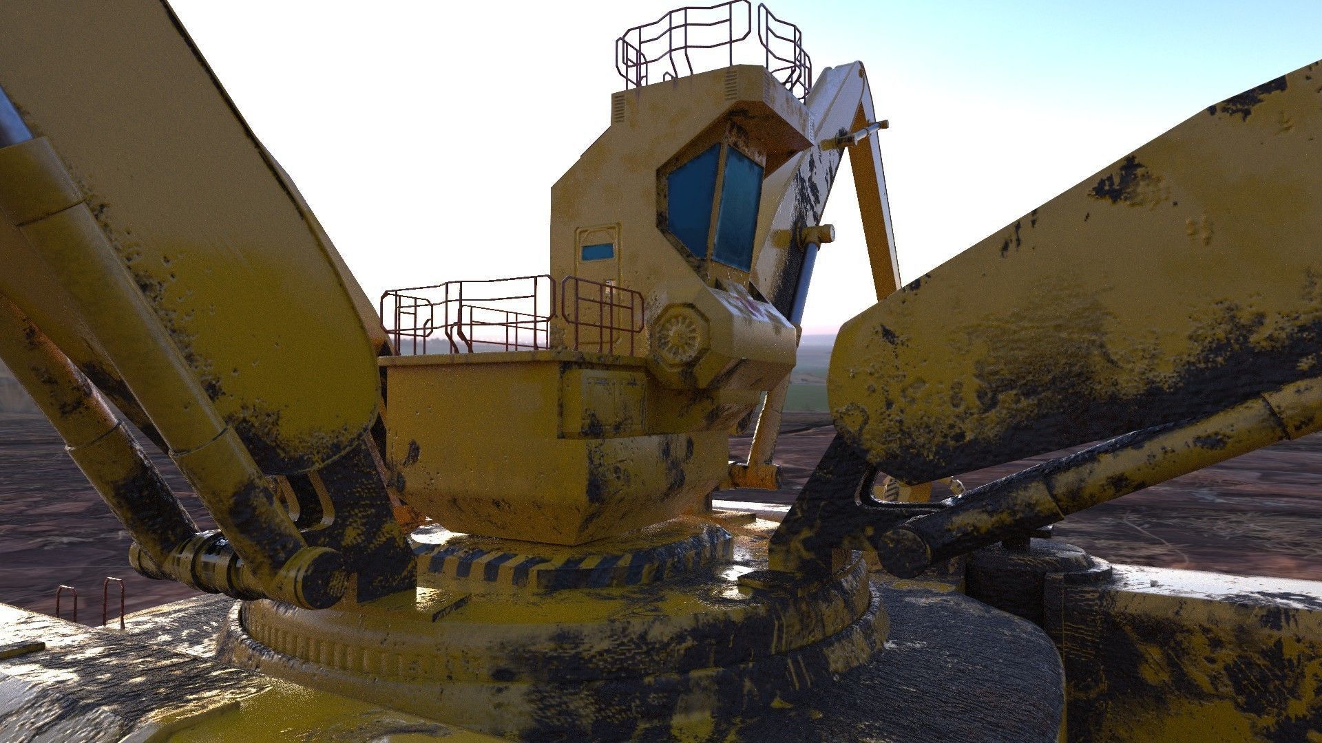 si fi construction machine 3D model_4