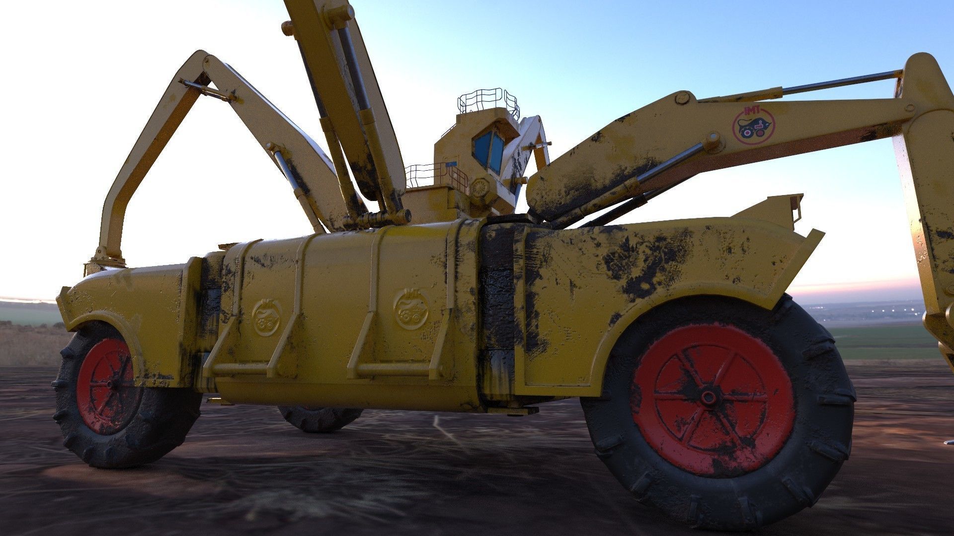 si fi construction machine 3D model_19