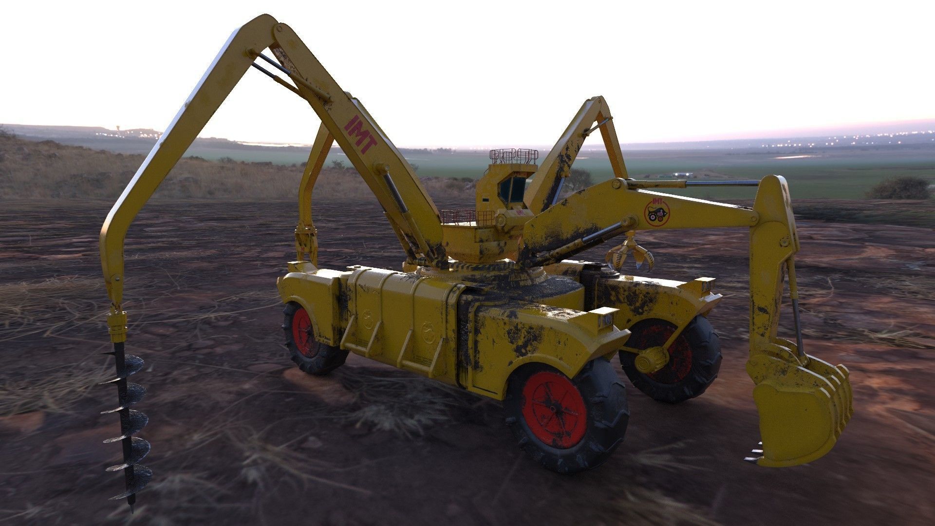 si fi construction machine 3D model_11