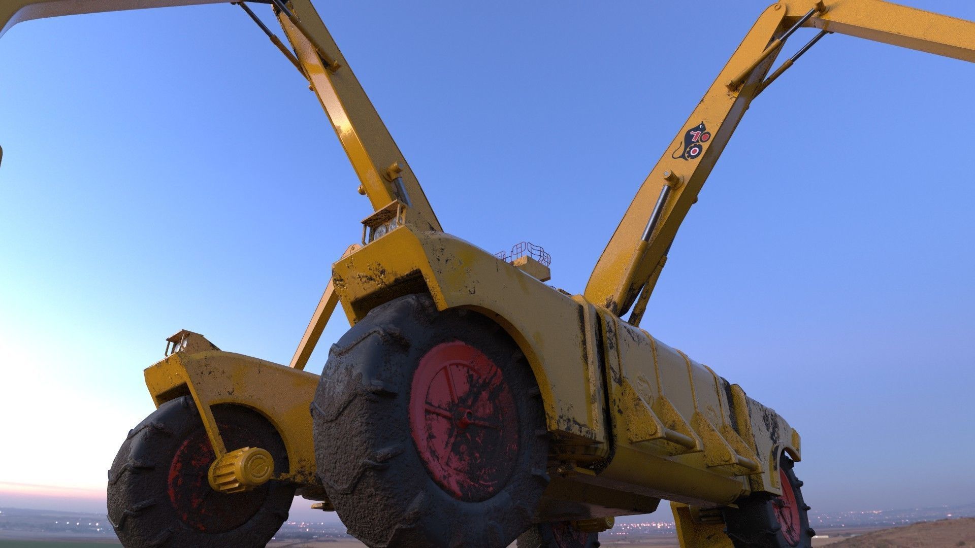 si fi construction machine 3D model_5