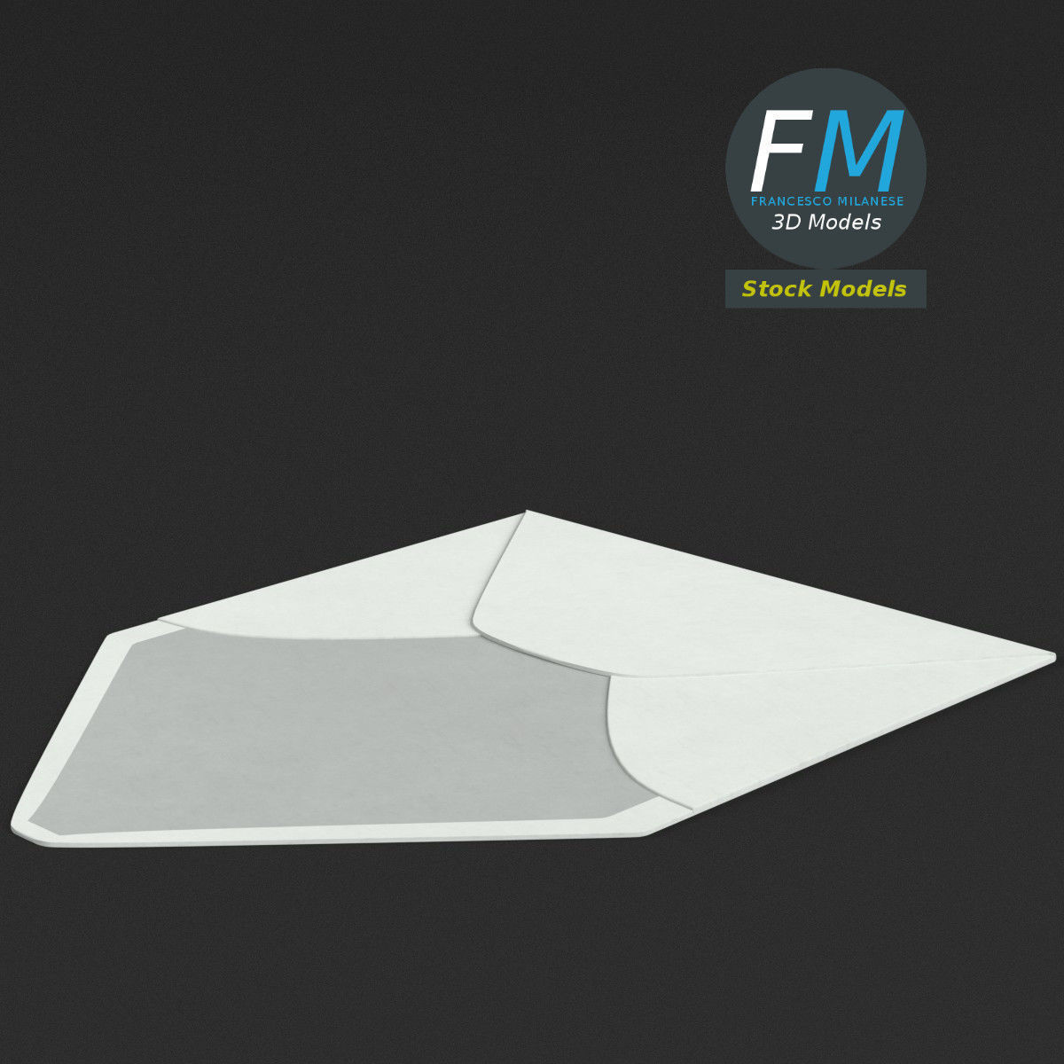 Small envelope open 3D model_3