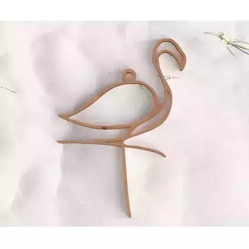 Pink Flamingo pendant  3D print model