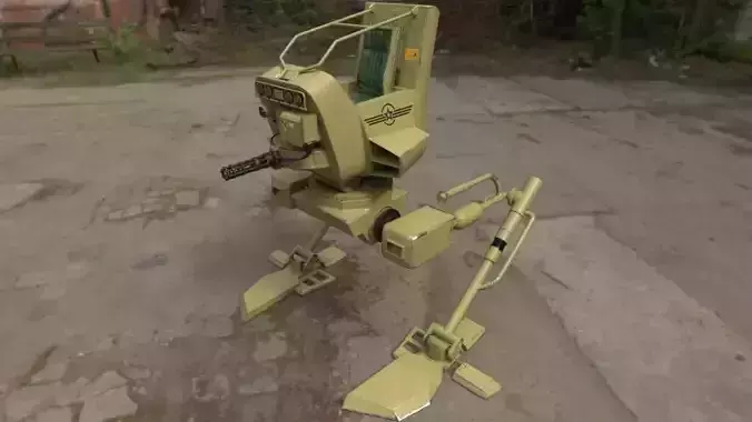 walker military robot 3D model