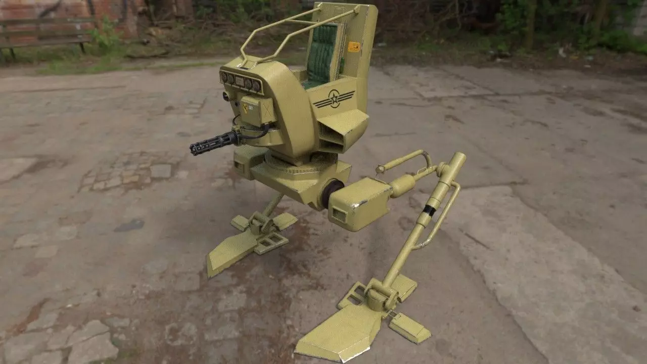 walker military robot 3D model