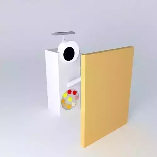 Drawbot board with clock Free 3D model