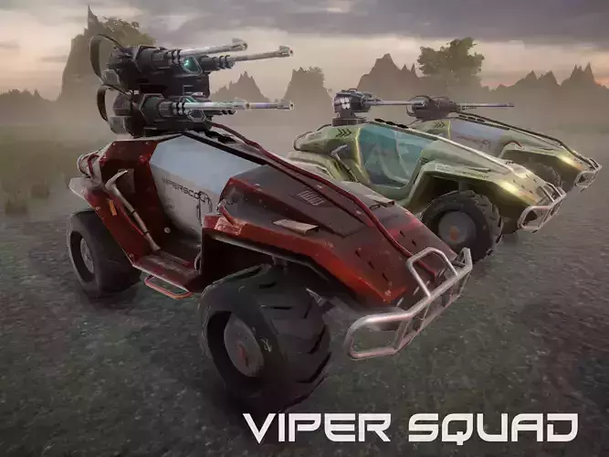 ViperSquad vehicle collection Low-poly 3D model