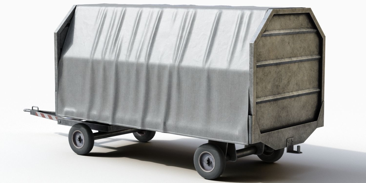 Baggage Carts 3D model_7