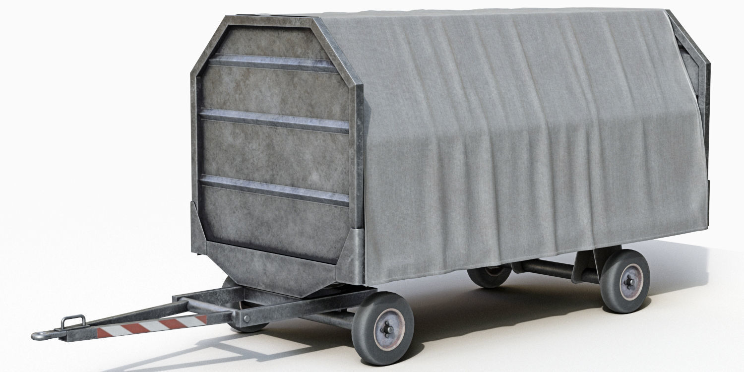 Baggage Carts 3D model_6