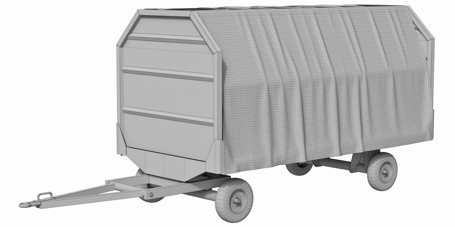 Baggage Carts 3D model_11