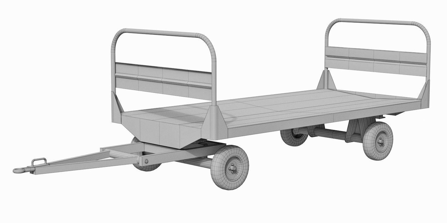 Baggage Carts 3D model_8