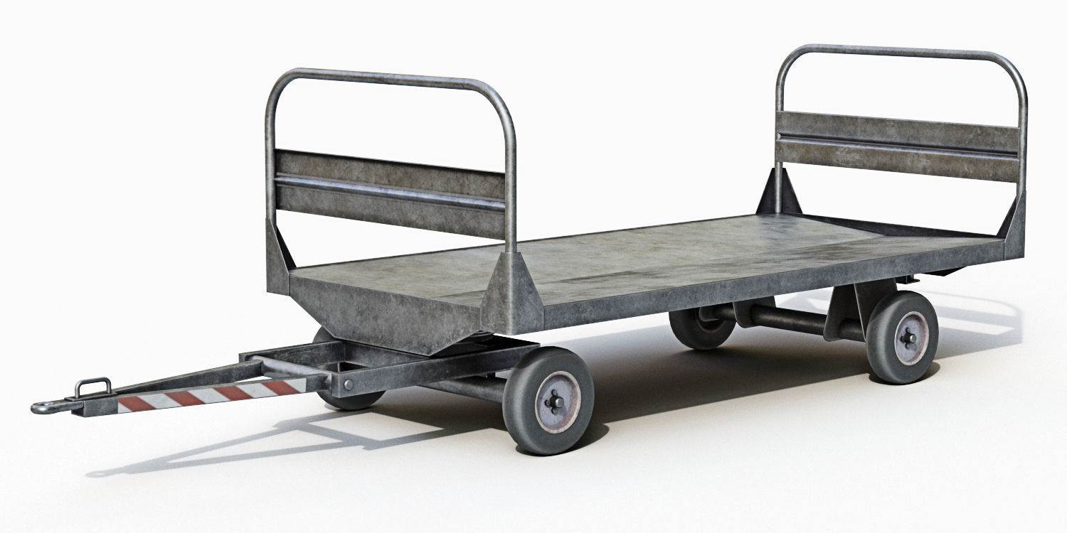 Baggage Carts 3D model_1