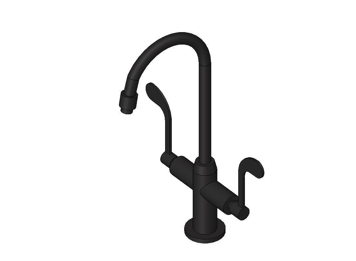 Kohler Sink Faucet with wristable Handles 3D model CGTrader