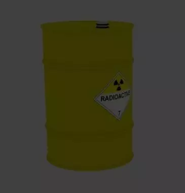 Barrell barrel with radioactive sign Free 3D model