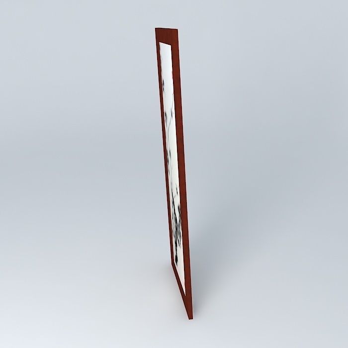 Chinese print painting on wooden frame Free 3D model_2