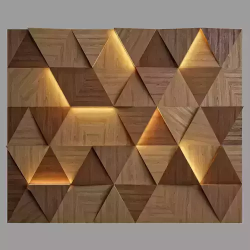 Wood Wall Panel  3D model