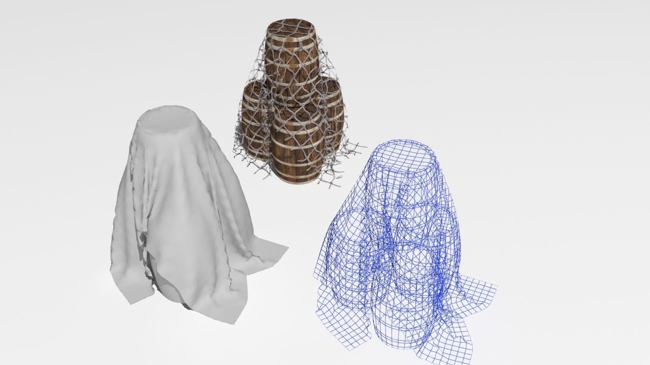 fish net  Low-poly 3D model_6