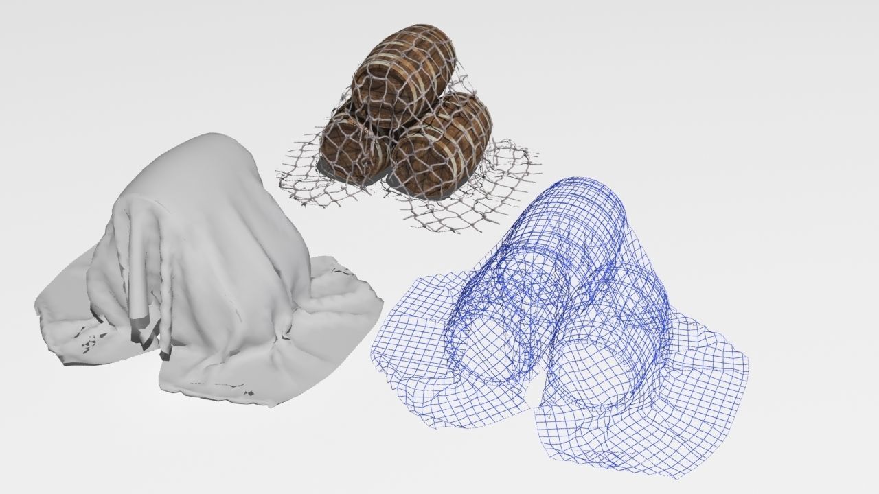 fish net  Low-poly 3D model_5