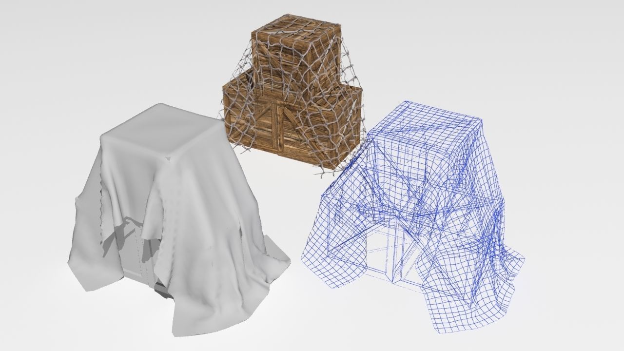 fish net  Low-poly 3D model_4