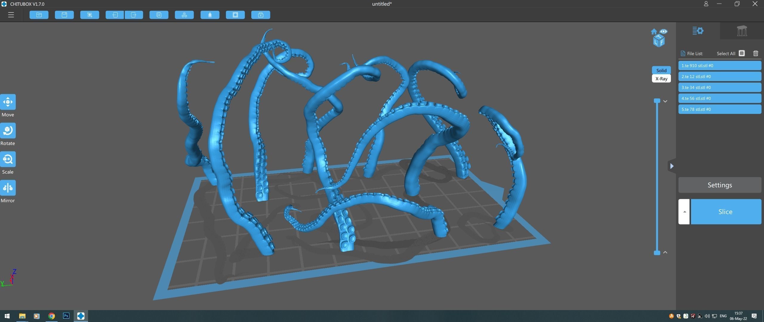 tentacle octopus tentacles 3D model_5