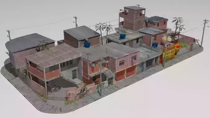 favela street  3D model