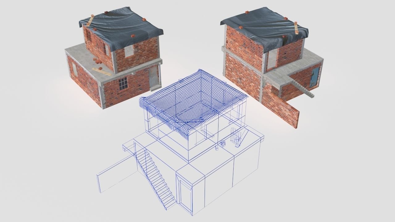 favela street  3D model_26
