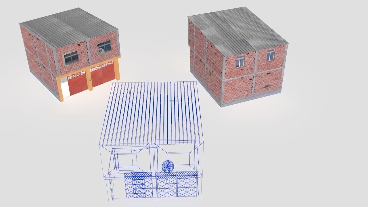 favela street  3D model_22