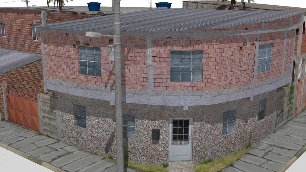 favela street  3D model_13