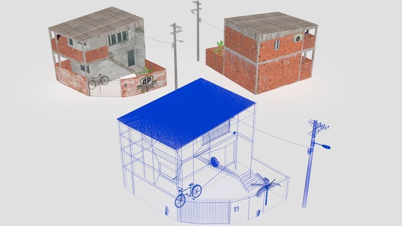 favela street  3D model_20
