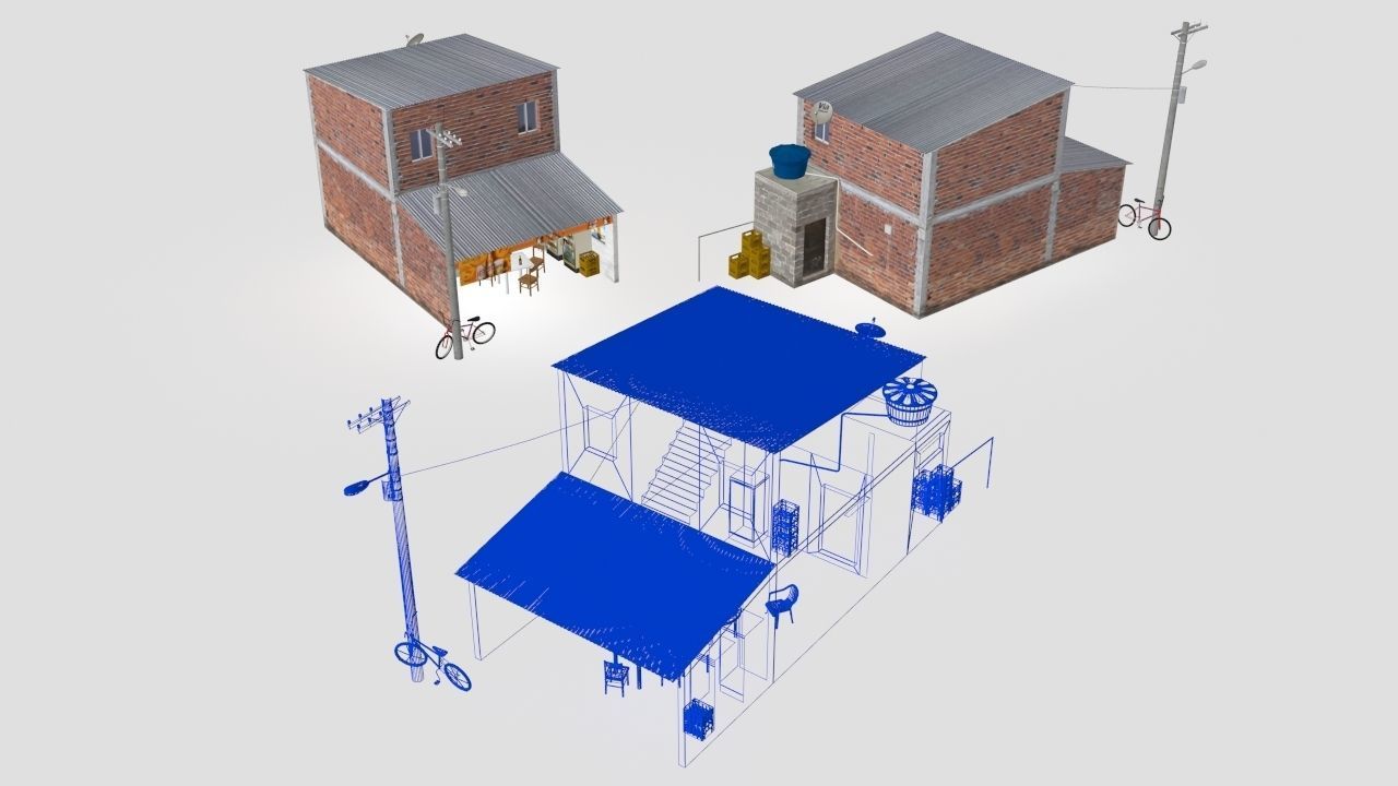 favela street  3D model_29