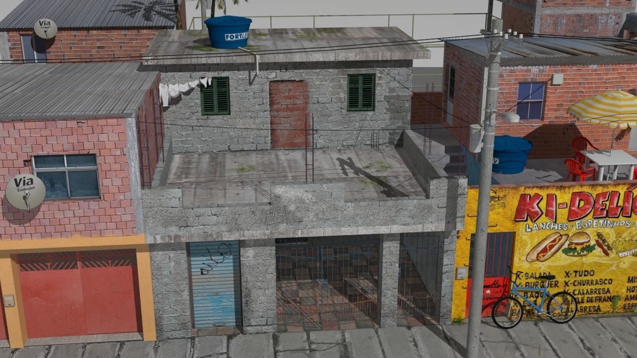 favela street  3D model_17