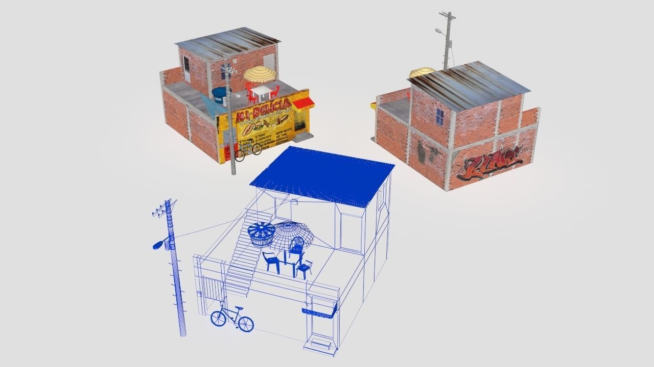 favela street  3D model_24