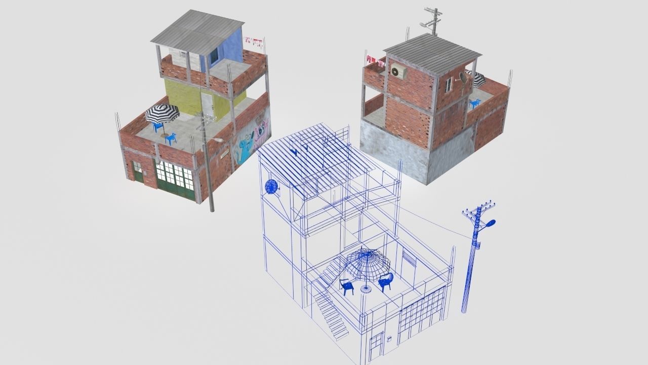 favela street  3D model_27