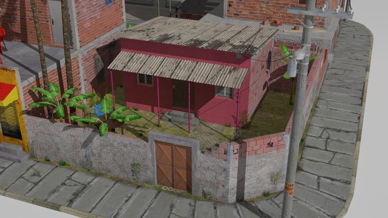 favela street  3D model_6