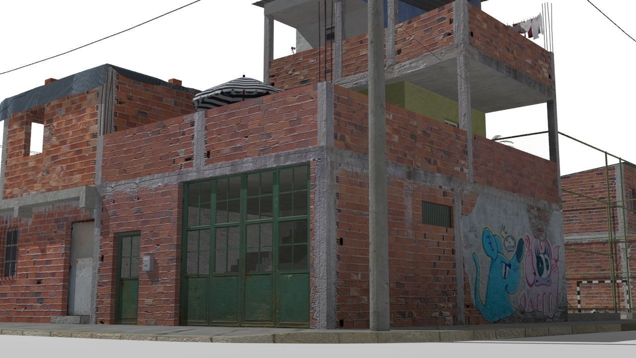 favela street  3D model_12