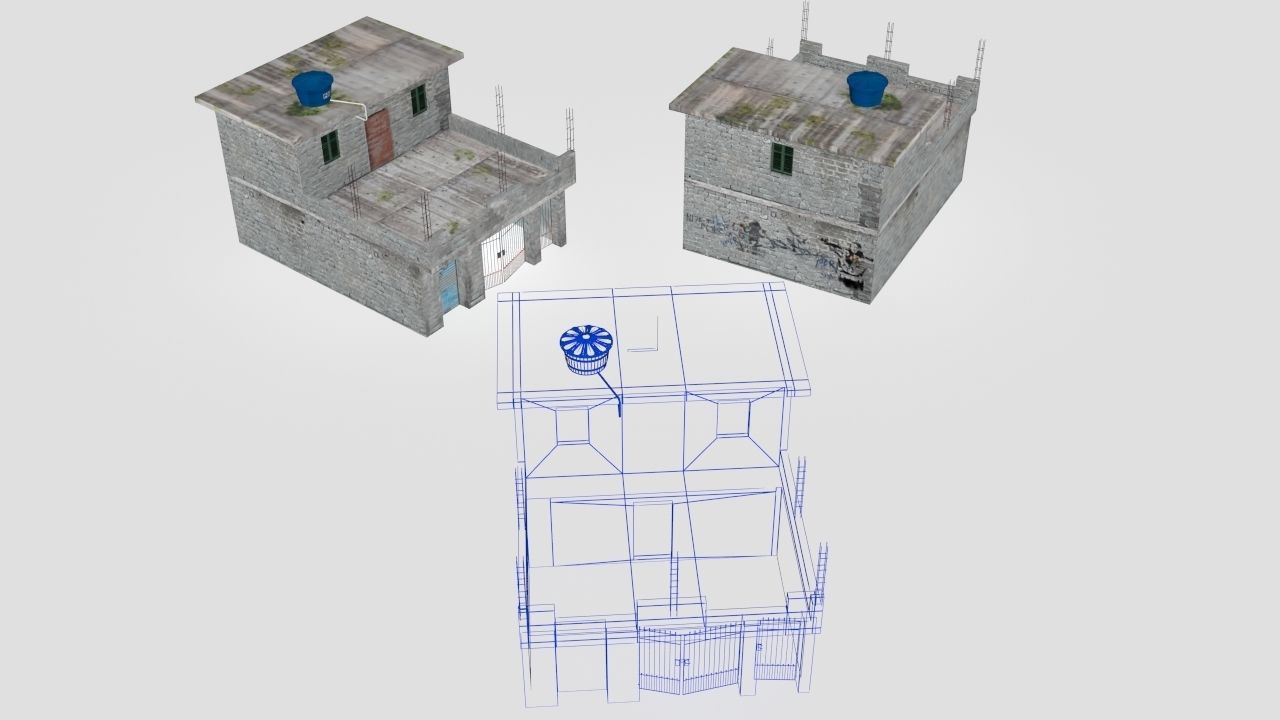 favela street  3D model_23