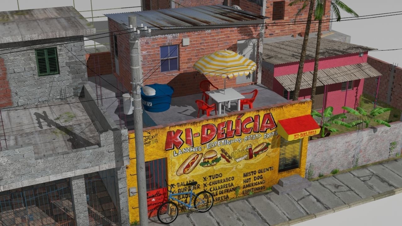 favela street  3D model_5