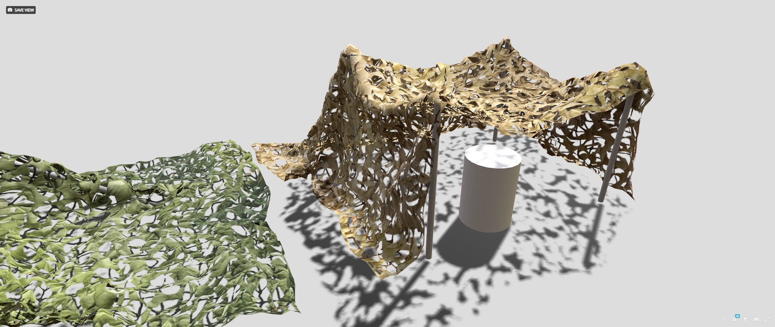 camo net  Low-poly 3D model_6