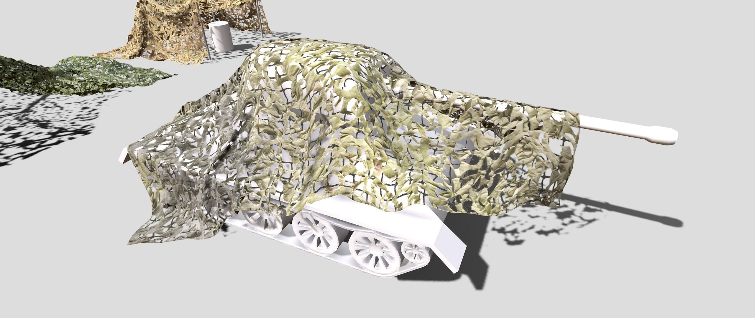 camo net  Low-poly 3D model_3