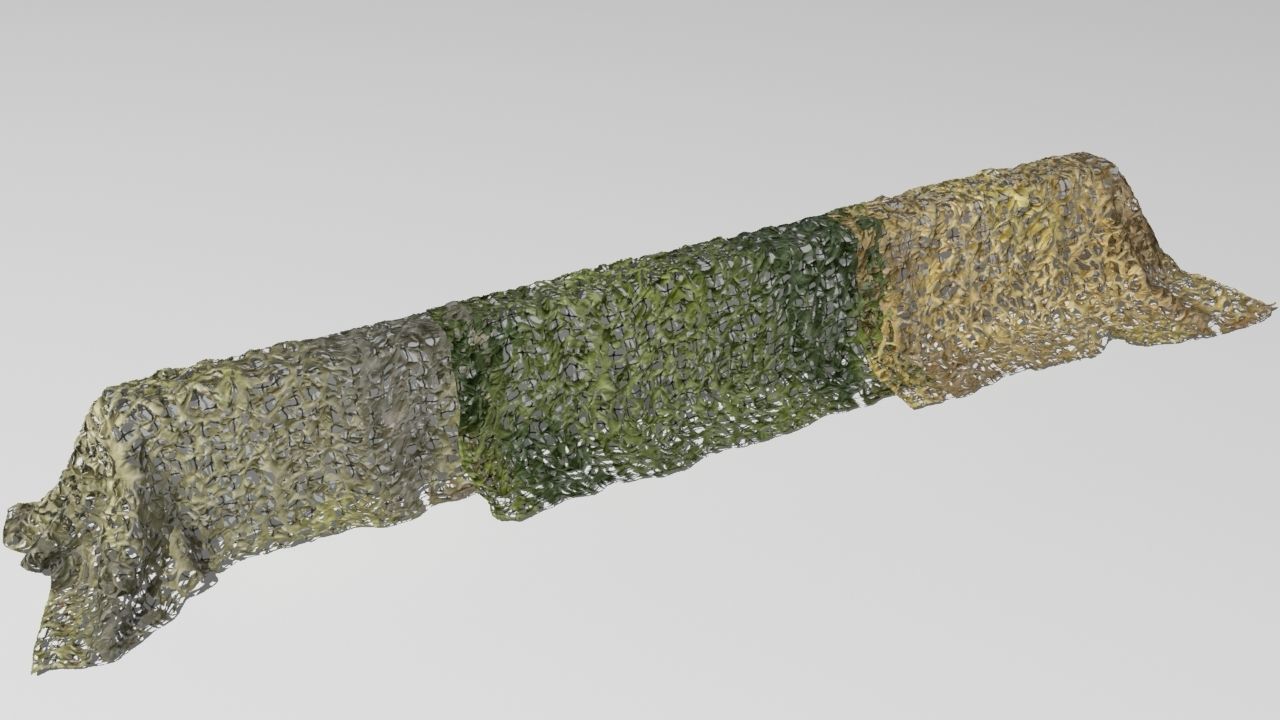 camo net  Low-poly 3D model_11