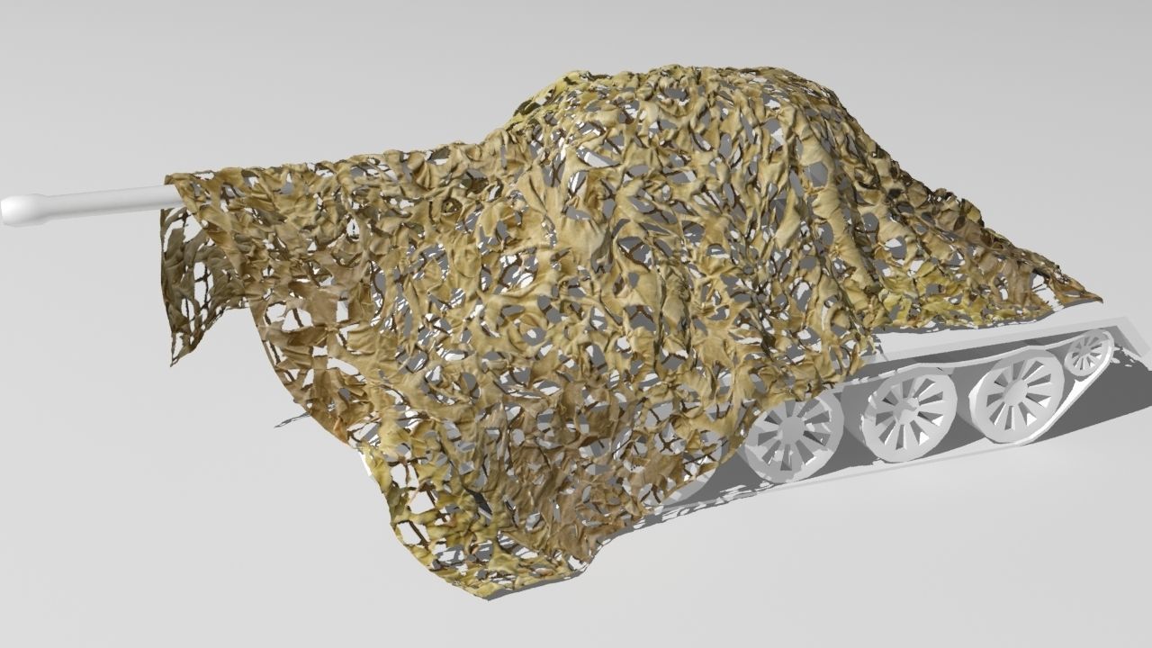 camo net  Low-poly 3D model_4