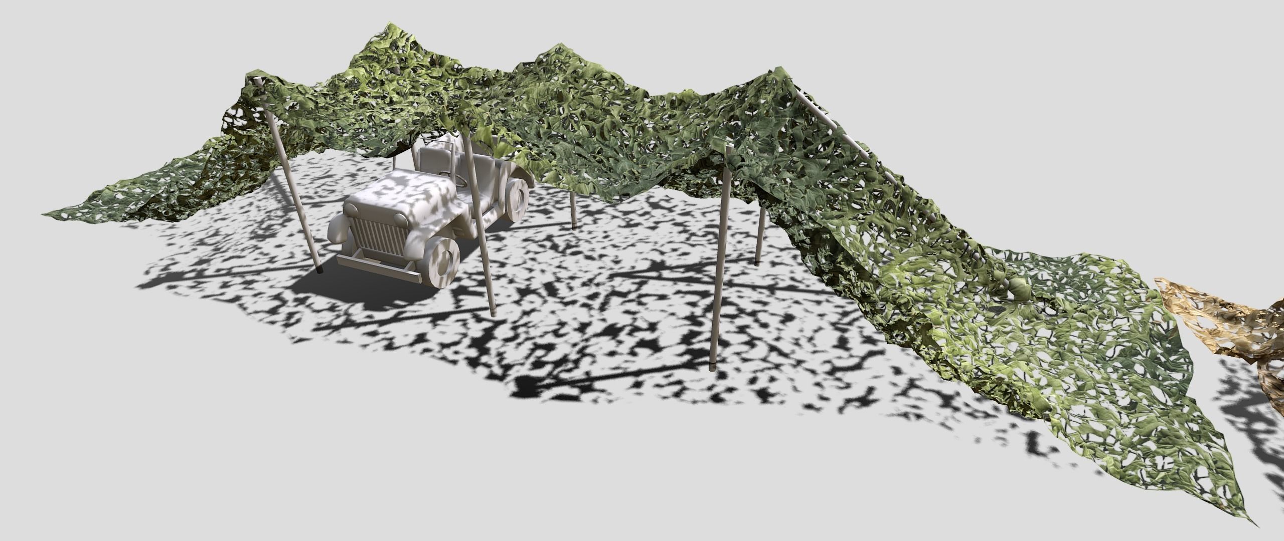 camo net  Low-poly 3D model_2