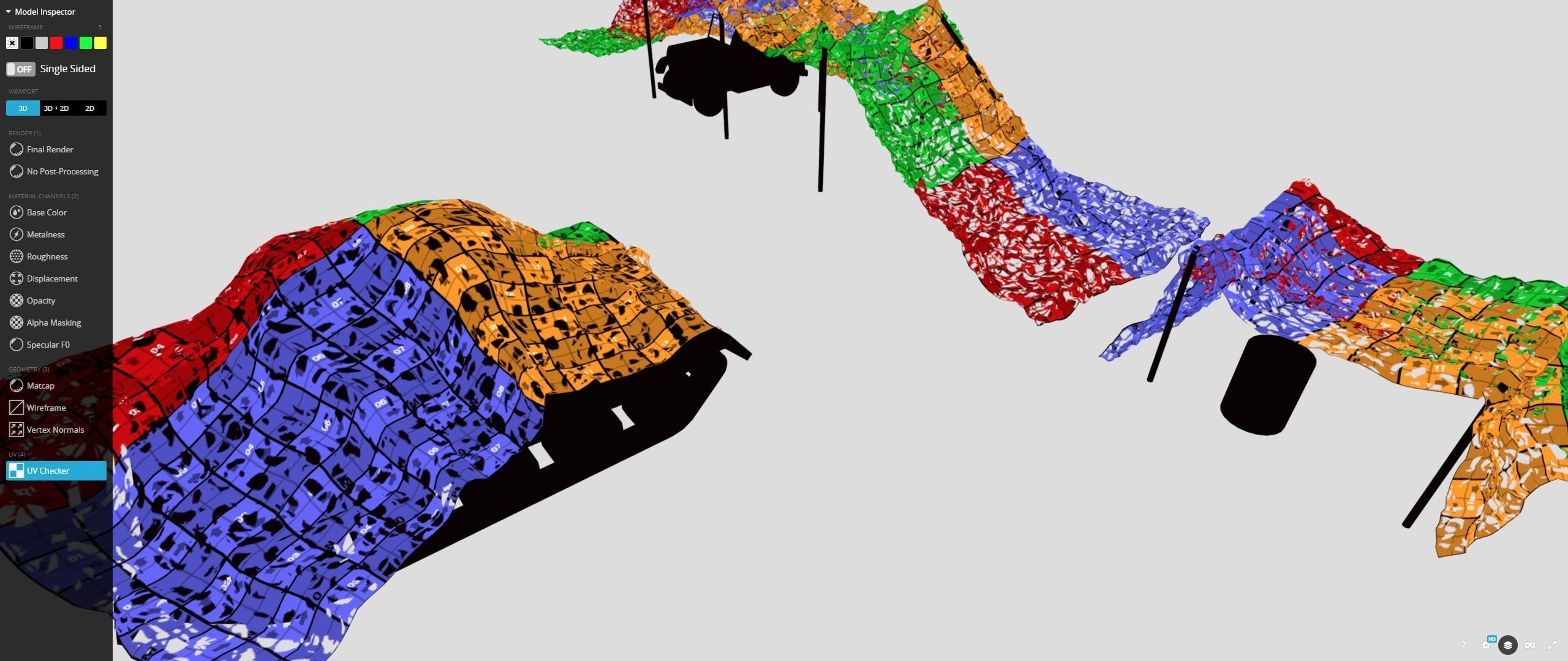 camo net  Low-poly 3D model_10