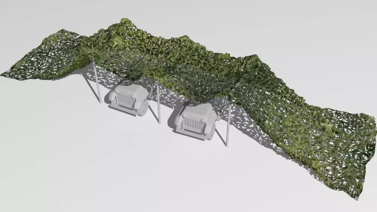 camo net  Low-poly 3D model_0