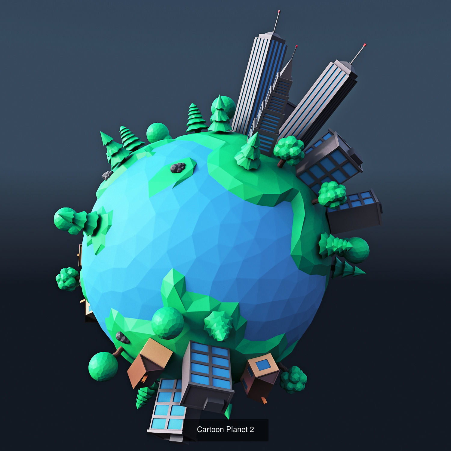 Cartoon Planet Pack 3D Model Collection_2