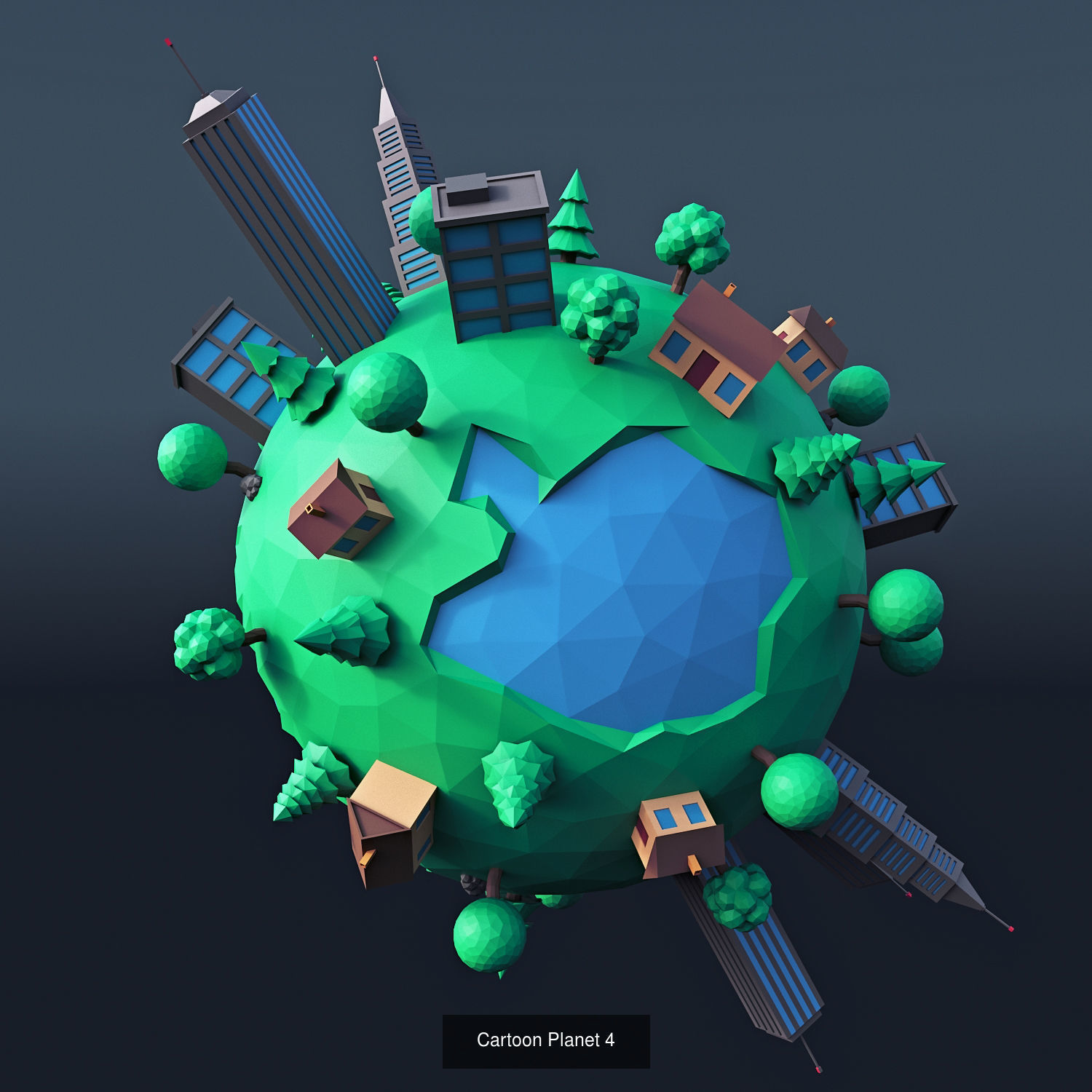 Cartoon Planet Pack 3D Model Collection_4
