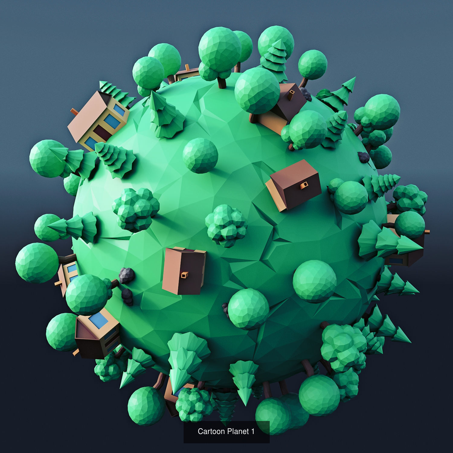 Cartoon Planet Pack 3D Model Collection_1